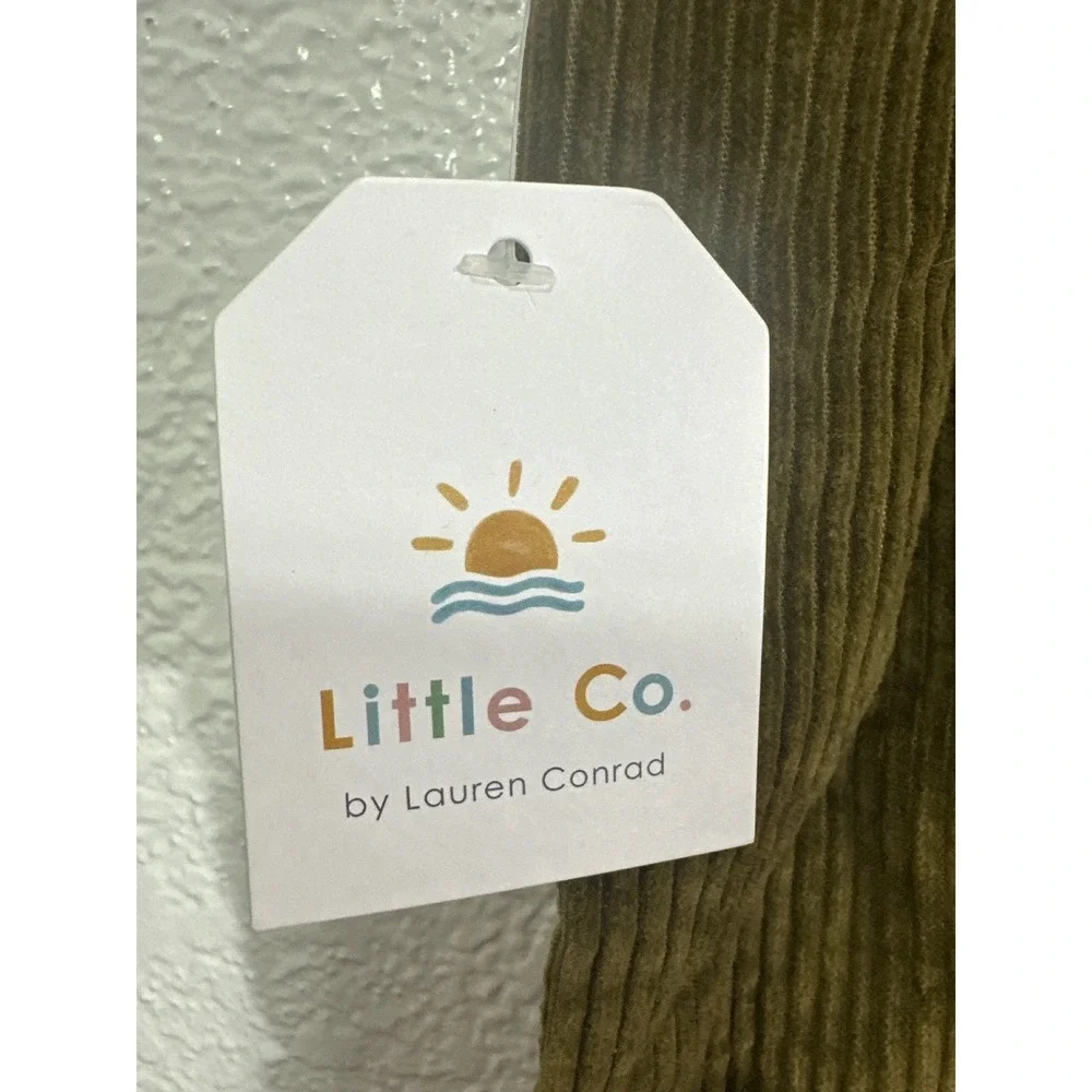 NWT Little Co. by Lauren Conrad Corduroy Overalls Baby  Sz 24 Months Olive Green